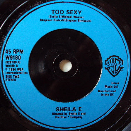 Sheila E. : The Belle Of St. Mark (7", Single, Blu)