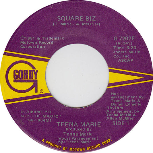 Teena Marie : Square Biz / Opus III (Does Anybody Care) (7")