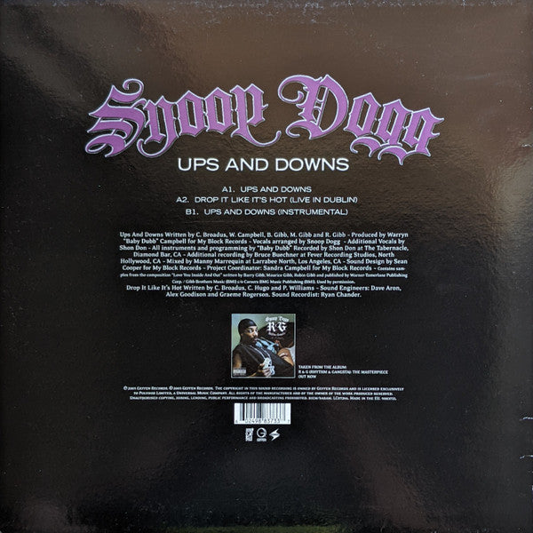 Snoop Dogg : Ups And Downs (12")