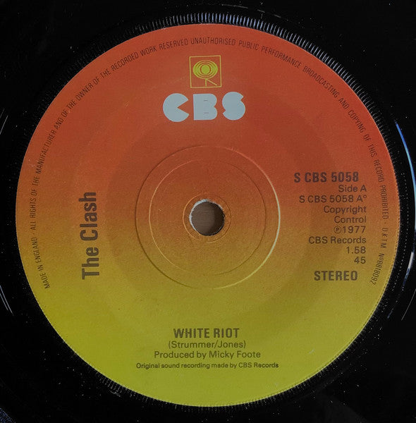 The Clash : White Riot (7", Single, Squ)