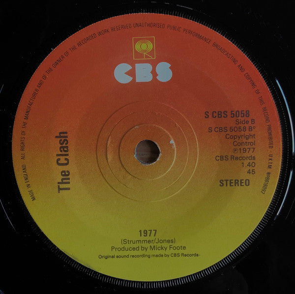 The Clash : White Riot (7", Single, Squ)