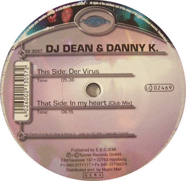 DJ Dean & Danny K. : In My Heart (12")