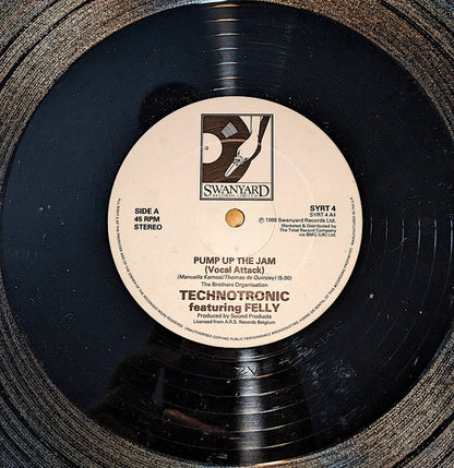 Technotronic Featuring Felly : Pump Up The Jam (12", Single)