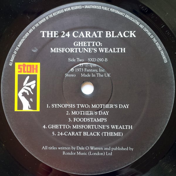 The 24-Carat Black* : Ghetto: Misfortune's Wealth (LP, Album, RE)