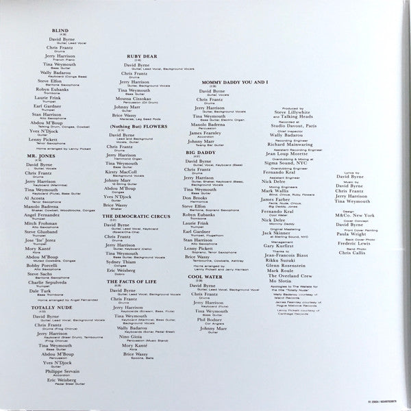 Talking Heads : Naked (LP, Album, RE)