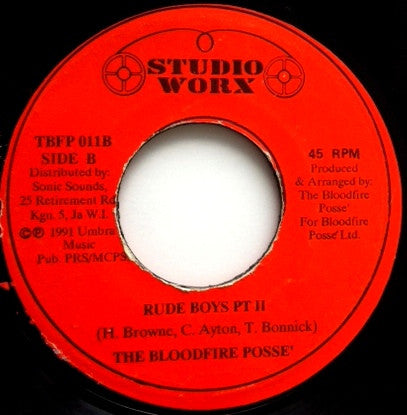 Bloodfire Possé : Rude Boys (7")