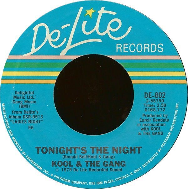 Kool & The Gang : Too Hot / Tonight's The Night (7", Single, Styrene, 56 )