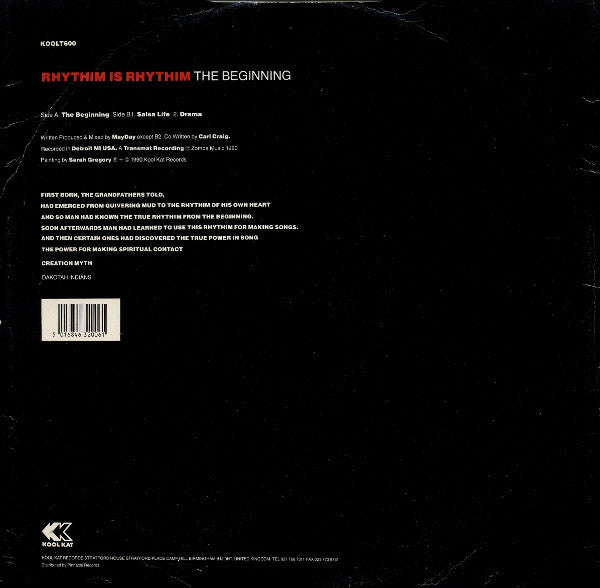 Rhythim Is Rhythim : The Beginning (12")
