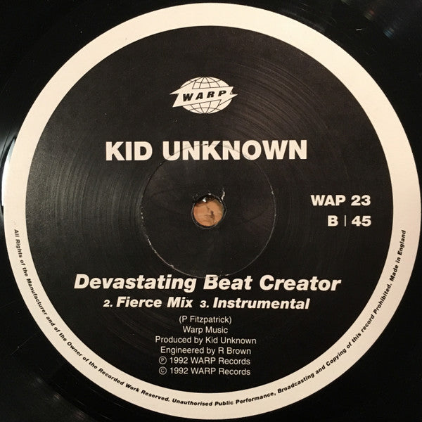 Kid Unknown : Devastating Beat Creator (12")