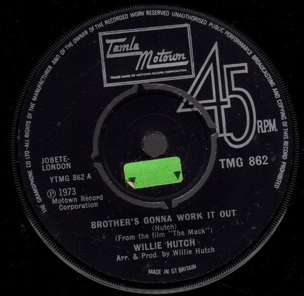 Willie Hutch : Brother's Gonna Work It Out / I Choose You (7", Single)