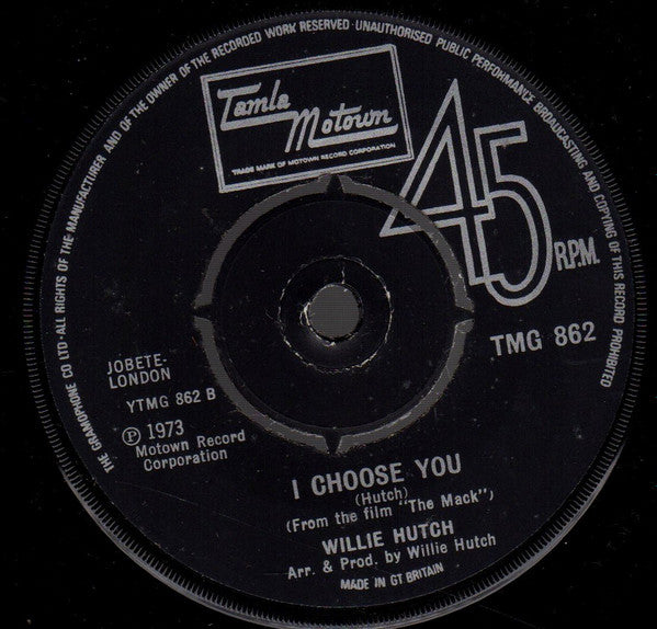 Willie Hutch : Brother's Gonna Work It Out / I Choose You (7", Single)