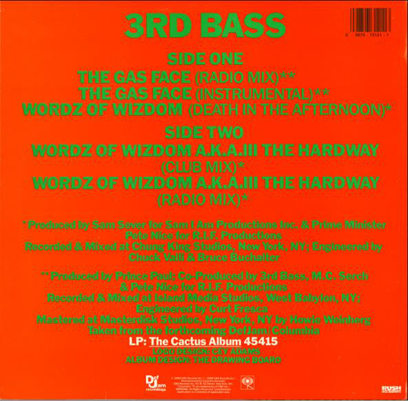 3rd Bass : The Gas Face (12")