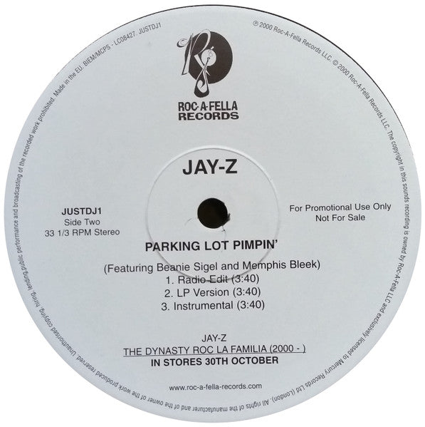 Jay-Z : I Just Wanna Love U (Give It 2 Me) / Parking Lot Pimpin' (12", Single, Promo)