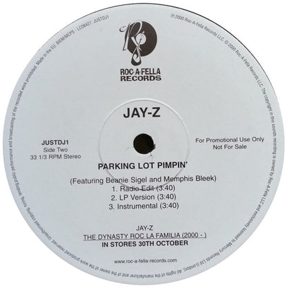 Jay-Z : I Just Wanna Love U (Give It 2 Me) / Parking Lot Pimpin' (12", Single, Promo)