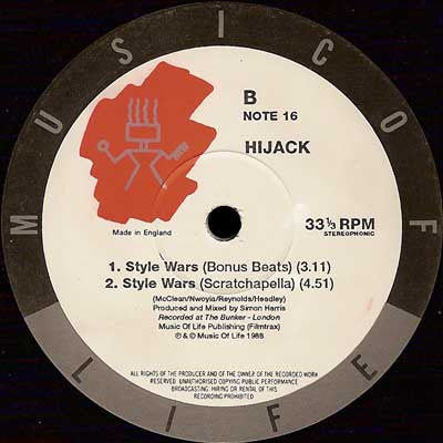 Hijack (2) : Style Wars (12")