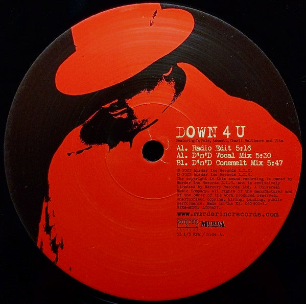 Irv Gotti Presents Ja Rule, Ashanti, Charli Baltimore & Vita (3) : Down 4 U (12")