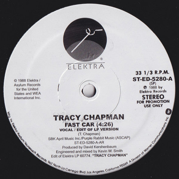 Tracy Chapman : Fast Car (12", Unofficial)