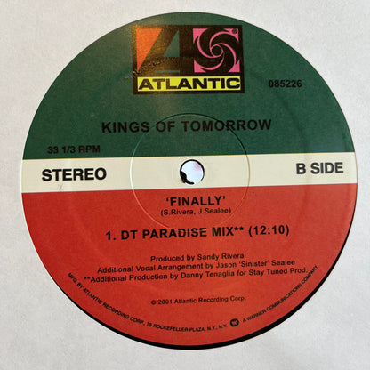 Kings Of Tomorrow Featuring Julie McKnight : Finally (12", EP, Unofficial)