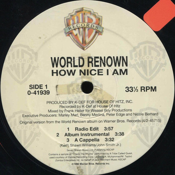 World Renown : How Nice I Am (12")