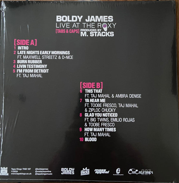 Boldy James x M. Stacks : Live At The Roxy (Tabs & Caps) (LP, Ltd, Mixtape, RE)