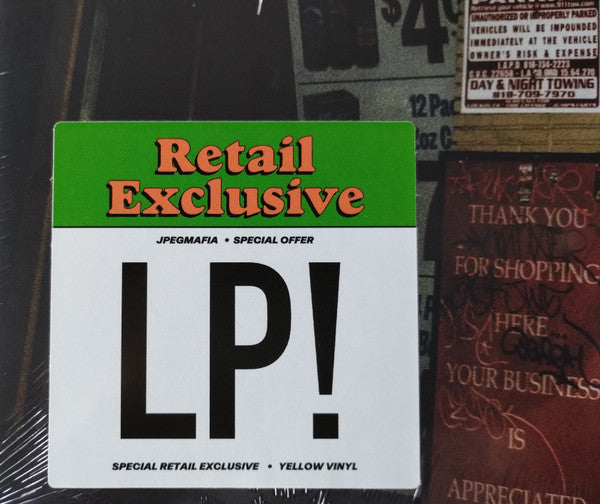JPEGMAFIA : LP!  (2xLP, Album, RE, RM, RP, Yel)