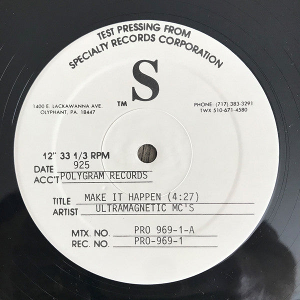 Ultramagnetic MC's : Make It Happen (12", TP)