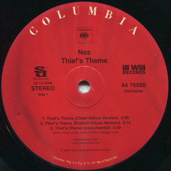 Nas : Thief's Theme / You Know My Style (12")