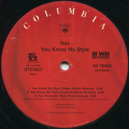 Nas : Thief's Theme / You Know My Style (12")