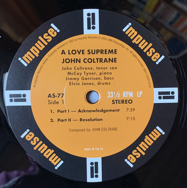 John Coltrane : A Love Supreme (LP, Album, RE, Gat)