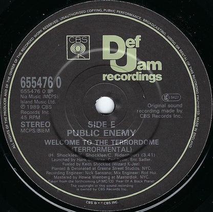 Public Enemy : Welcome To The Terror Dome (7", Single)