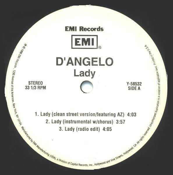 D'Angelo : Lady (12")