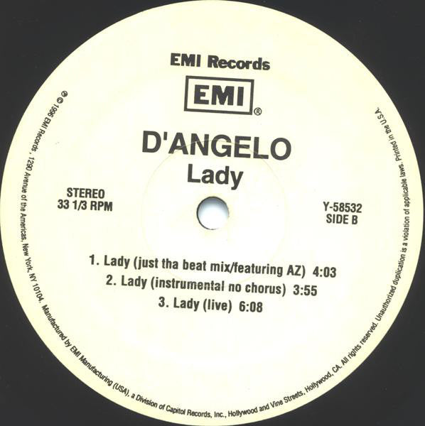 D'Angelo : Lady (12")