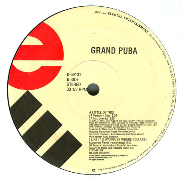 Grand Puba : I Like It (I Wanna Be Where You Are) / A Little Of This (12")