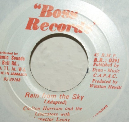 Carlton Harrison And Liberators With Inspector Lenny : Rain From The Sky (7")