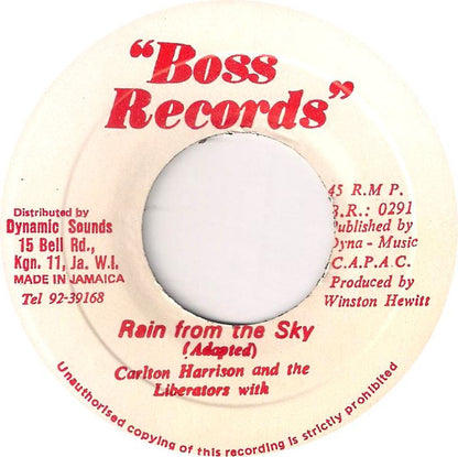 Carlton Harrison And Liberators With Inspector Lenny : Rain From The Sky (7")