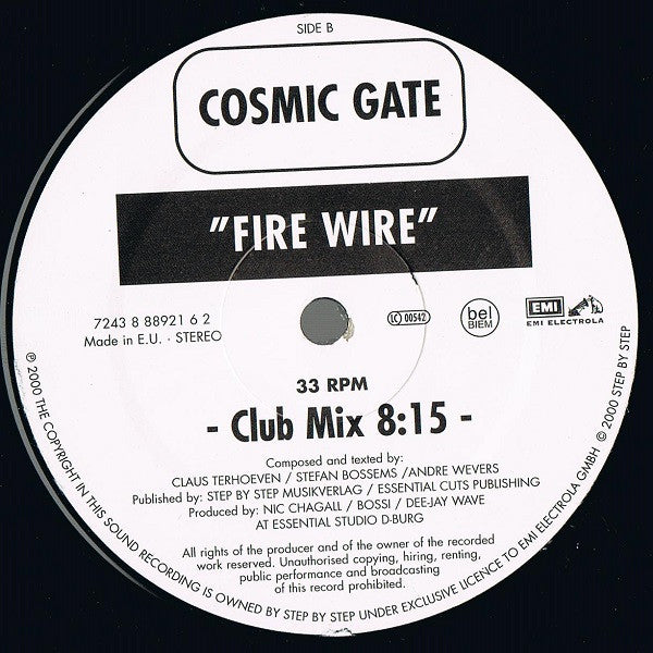 Cosmic Gate : Somewhere Over The Rainbow (12")