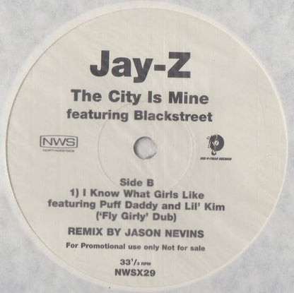 Jay-Z Featuring Blackstreet : The City Is Mine (12", Promo)