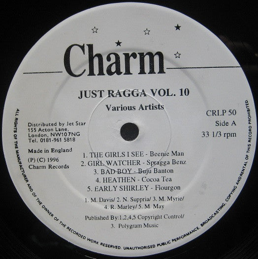 Various : Just Ragga Volume 10 (LP, Comp)