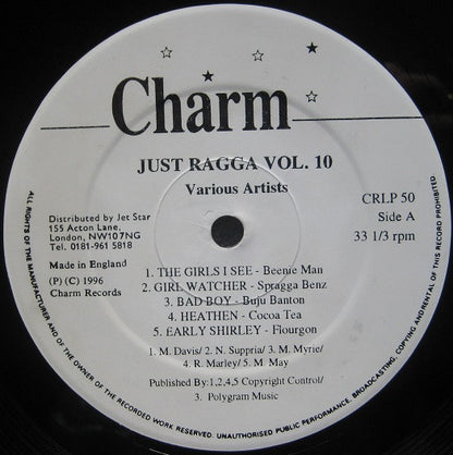 Various : Just Ragga Volume 10 (LP, Comp)