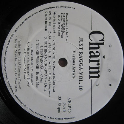 Various : Just Ragga Volume 10 (LP, Comp)