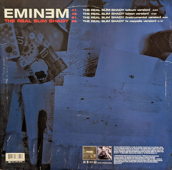 Eminem : The Real Slim Shady (12", Single, Orl)
