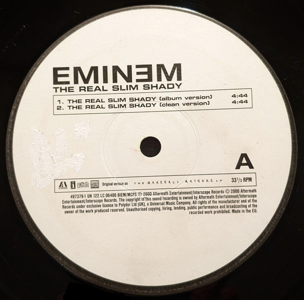 Eminem : The Real Slim Shady (12", Single, Orl)