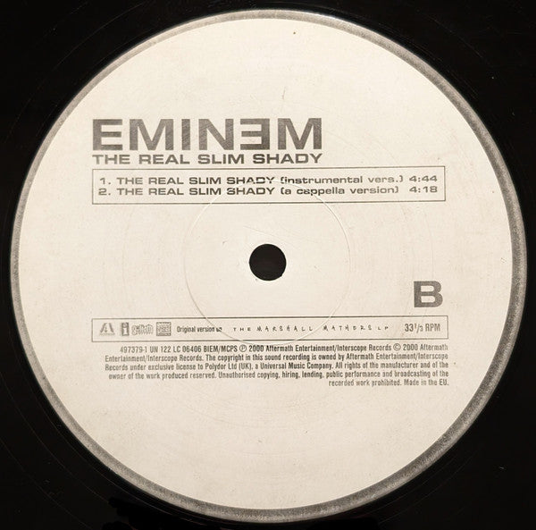 Eminem : The Real Slim Shady (12", Single, Orl)