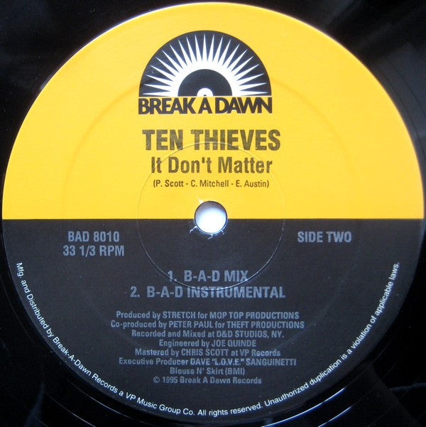 Ten Thieves : It Don't Matter (12")