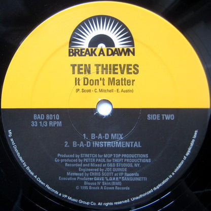 Ten Thieves : It Don't Matter (12")