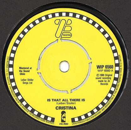 Cristina : Is That All There Is? (7", Single)