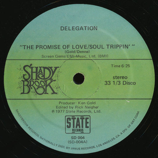 Delegation : The Promise Of Love/Soul Trippin' (12")
