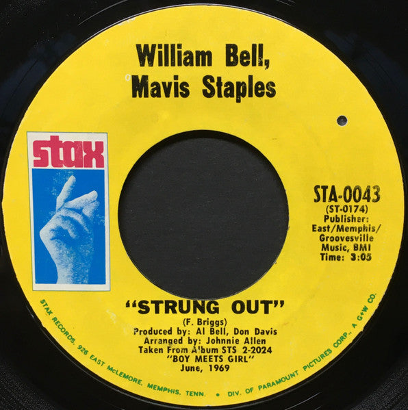 William Bell, Mavis Staples : Love's Sweet Sensation / Strung Out (7", Single)