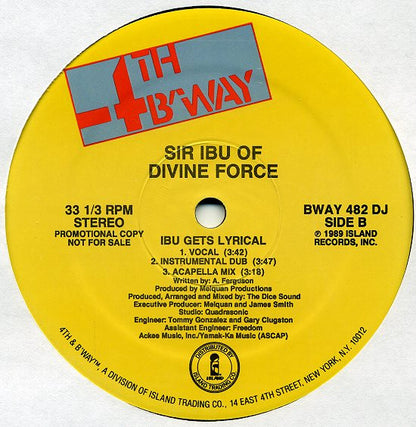 Sir Ibu : I'm The Peacemaker (12", Promo)