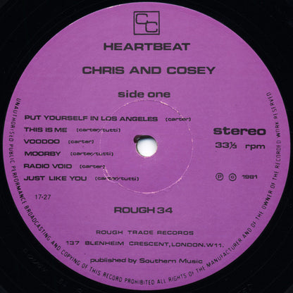 Chris And Cosey* : Heartbeat (LP, Album)